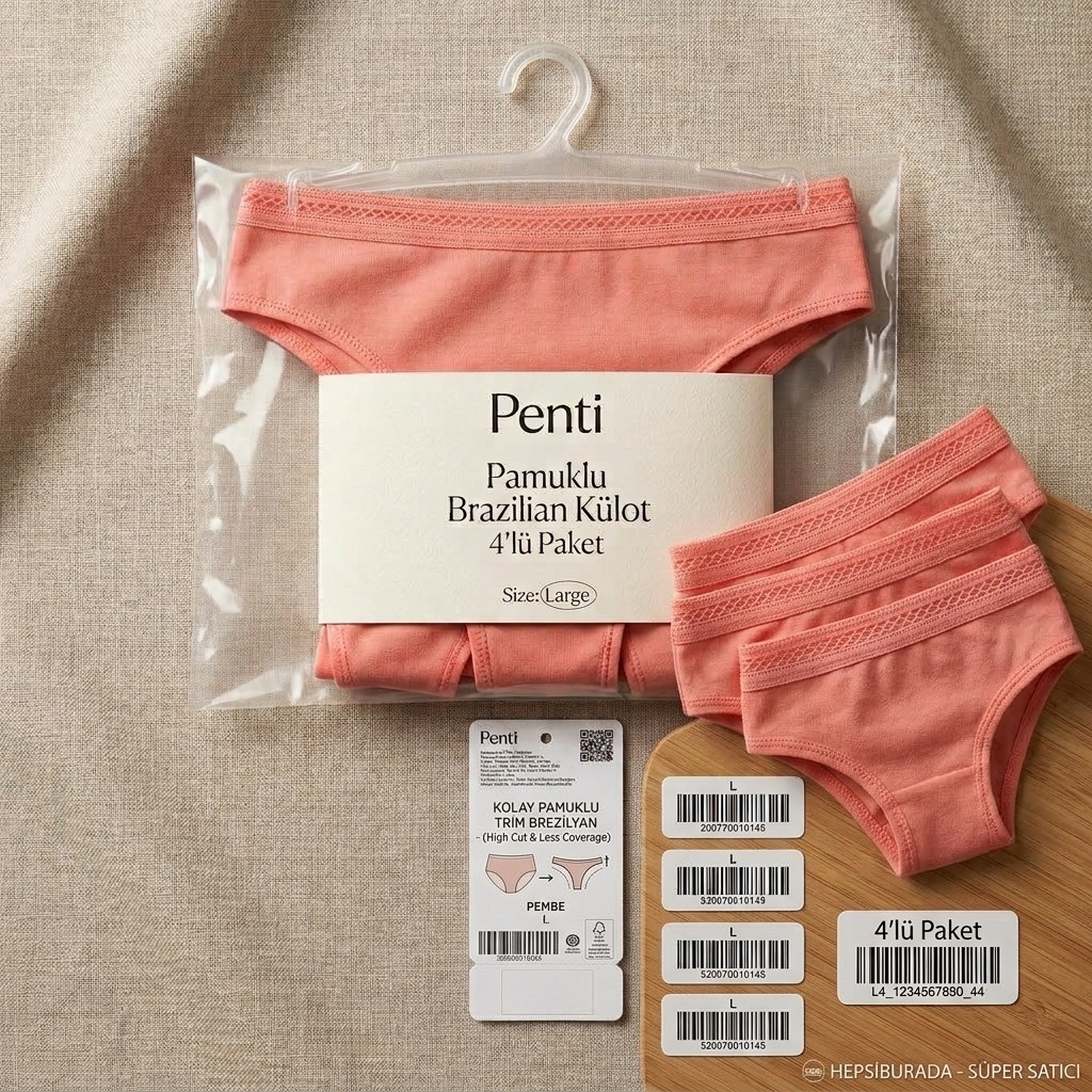 Penti 4'lü Paket - Penti Brazilian Külot görsel 2