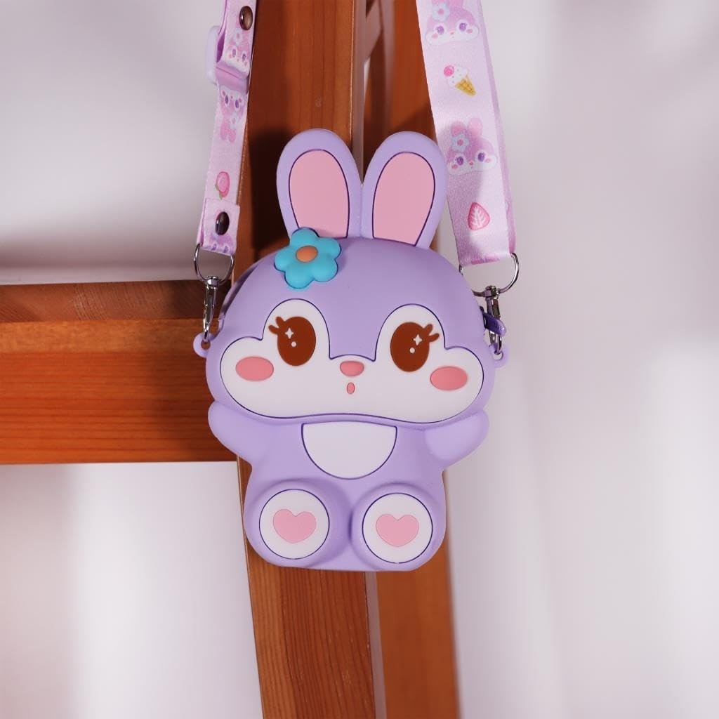 Brf Store Prime Ogi Mogi Toys Silikon Mor Tavşan Omuz Çantası görsel 4