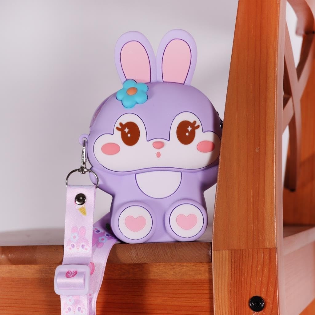 Brf Store Prime Ogi Mogi Toys Silikon Mor Tavşan Omuz Çantası görsel 5