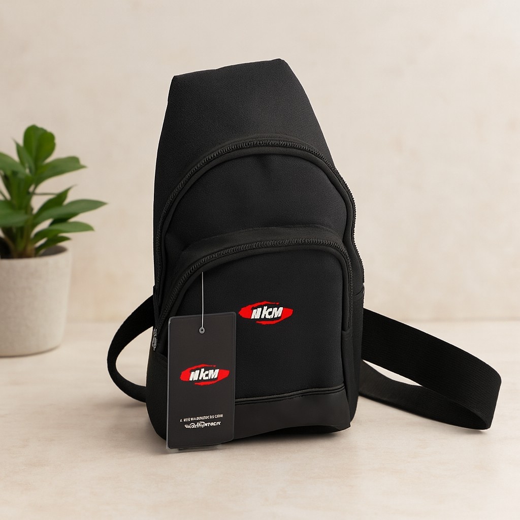 Renas Store Bodybag Omuz Çantası - 3 Fermuarlı, 8X15X27 cm