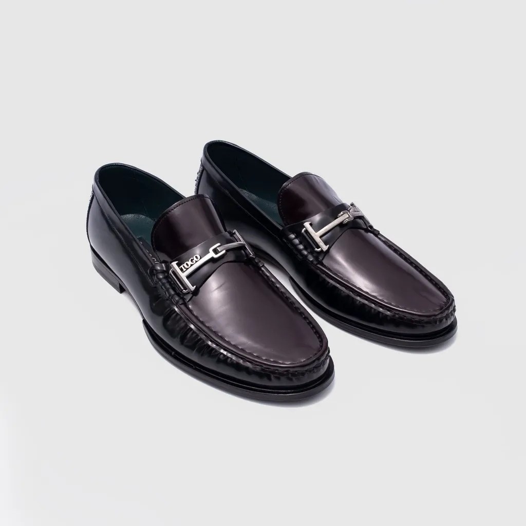 Togo Bordo Erkek Klasik Loafer Ayakkabı [TG052063] görsel 5