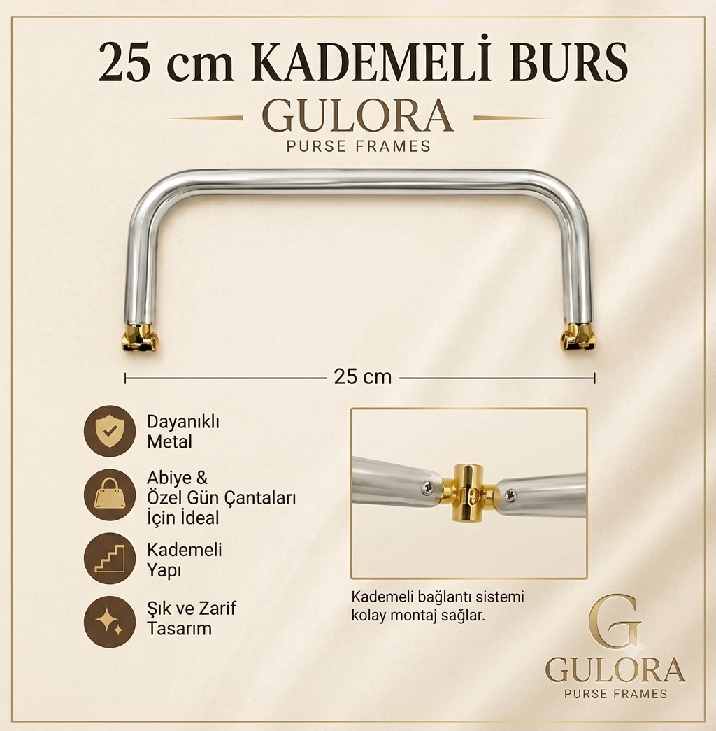 Gulora 25 cm Kademeli Burs