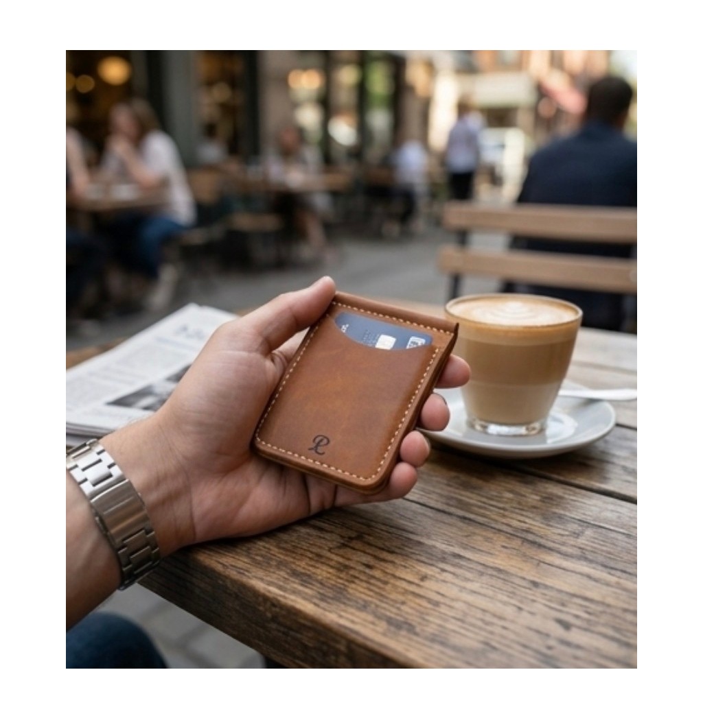 Parla Leather Cavana Hakiki Gerçek Deri Erkek Taba Cüzdan görsel 3