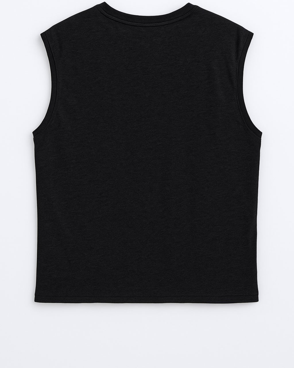 Markapia Man Erkek Bisiklet Yaka Sıfır Kol %100 Pamuk T-Shirt görsel 3