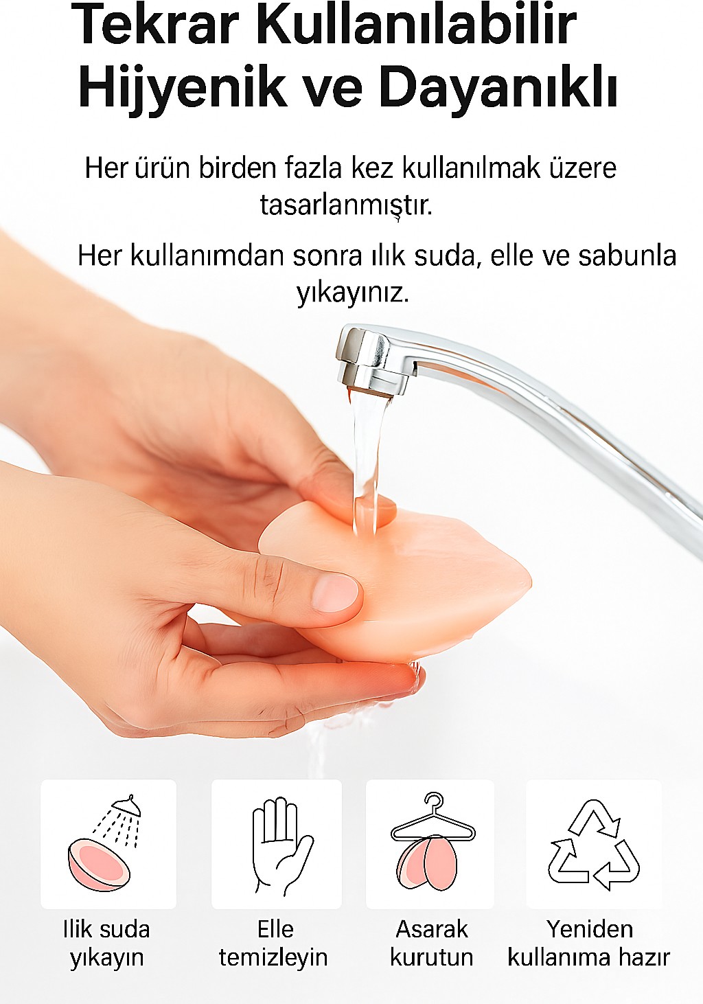 Femline Yapışkanlı Silikon Asansör Sütyen - Push Up - Klipsli - Görünmez Dikleştirici görsel 6