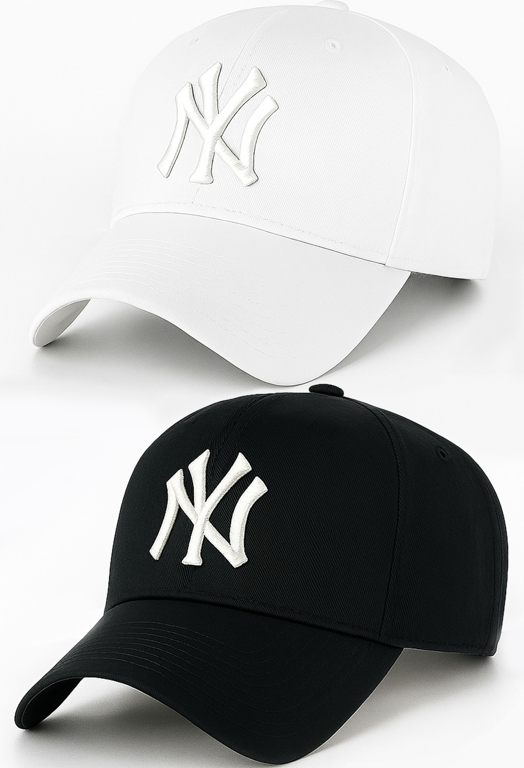 Verahed Ny New York Nakış Unisex Beyzbol Bej ve Siyah Şapka Kadın Şapka Erkek Şapka Yazlık Şapka