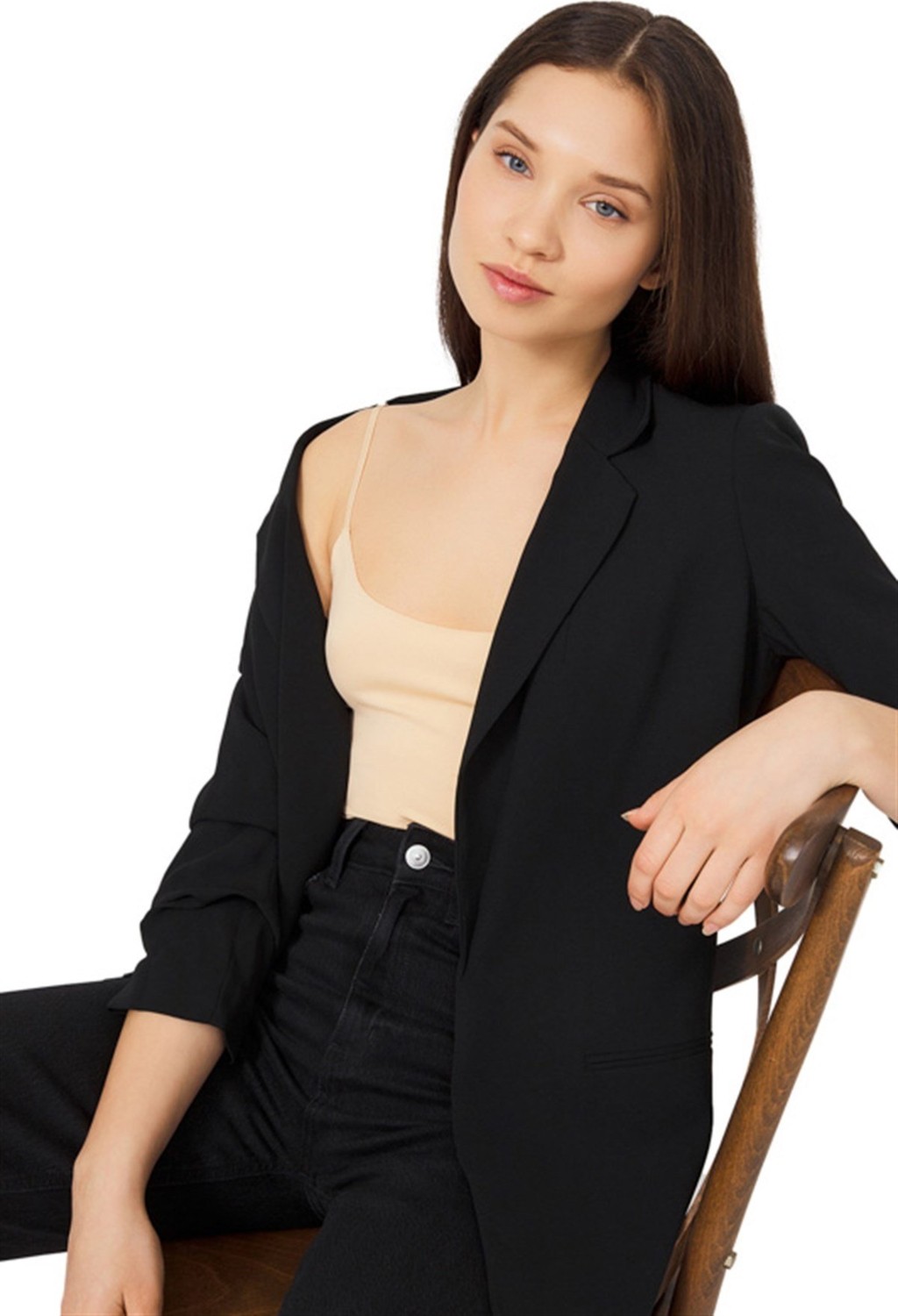 Cottonhill Ayarlanabilir Ince Askılı Lazer Kesim Crop Büstiyer 3'lü Paket-7