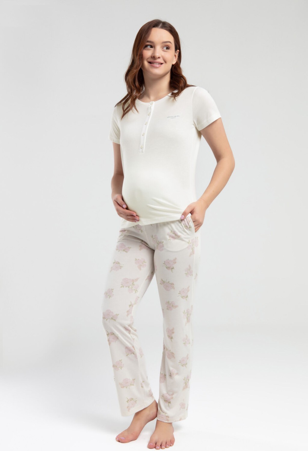 Pierre Cardin Kadın Krem Pijama Takımı PC9004-S-V1
