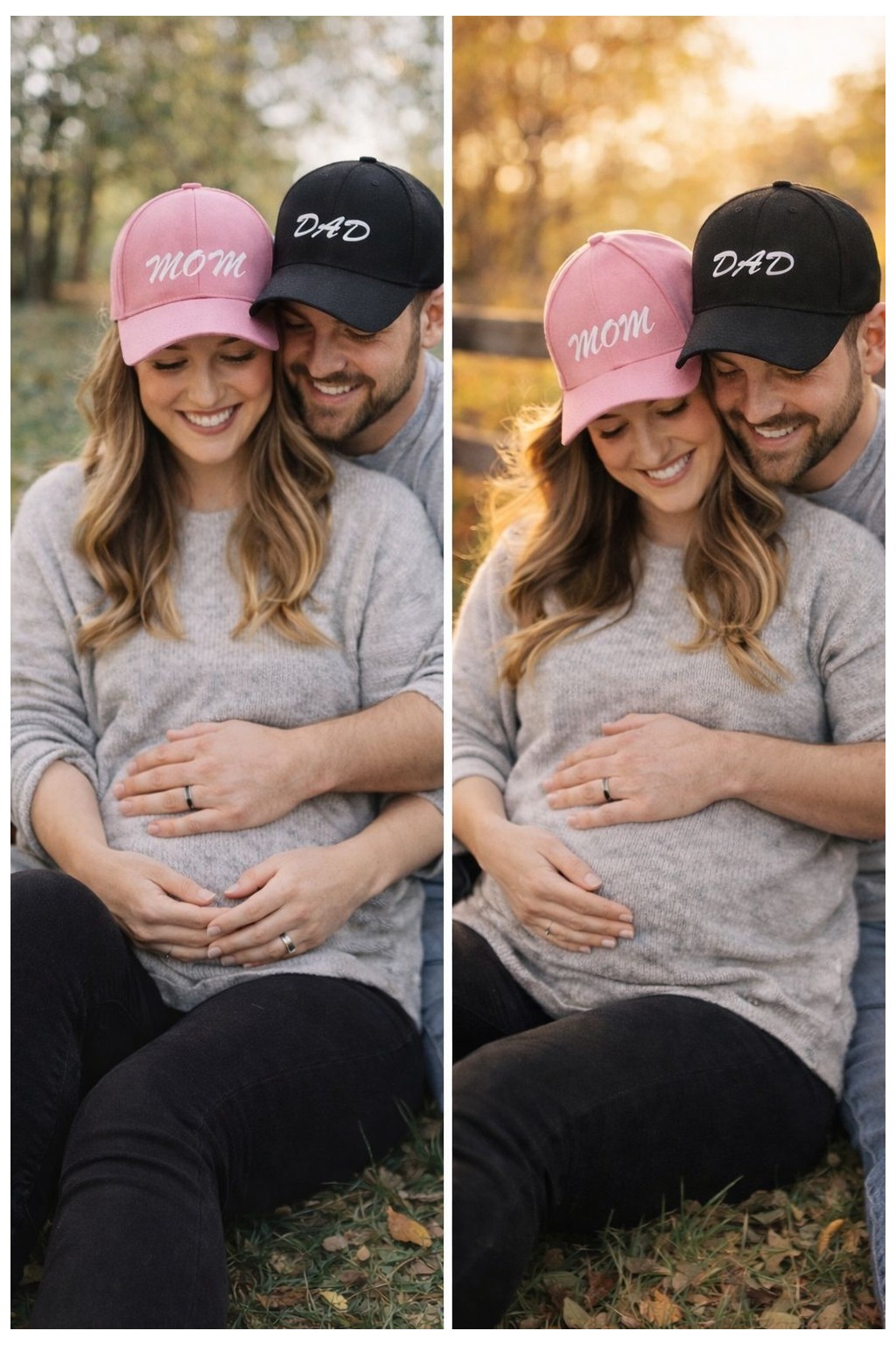 SF Collection Mom & Dad Nakışlı Basic 2’li Çift Kombin Şapka görsel 4