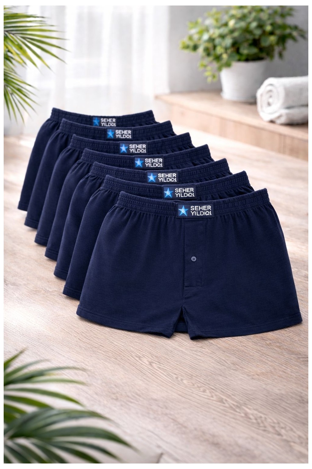 Seher Yıldızı Erkek Penye Boxer 8'li Set