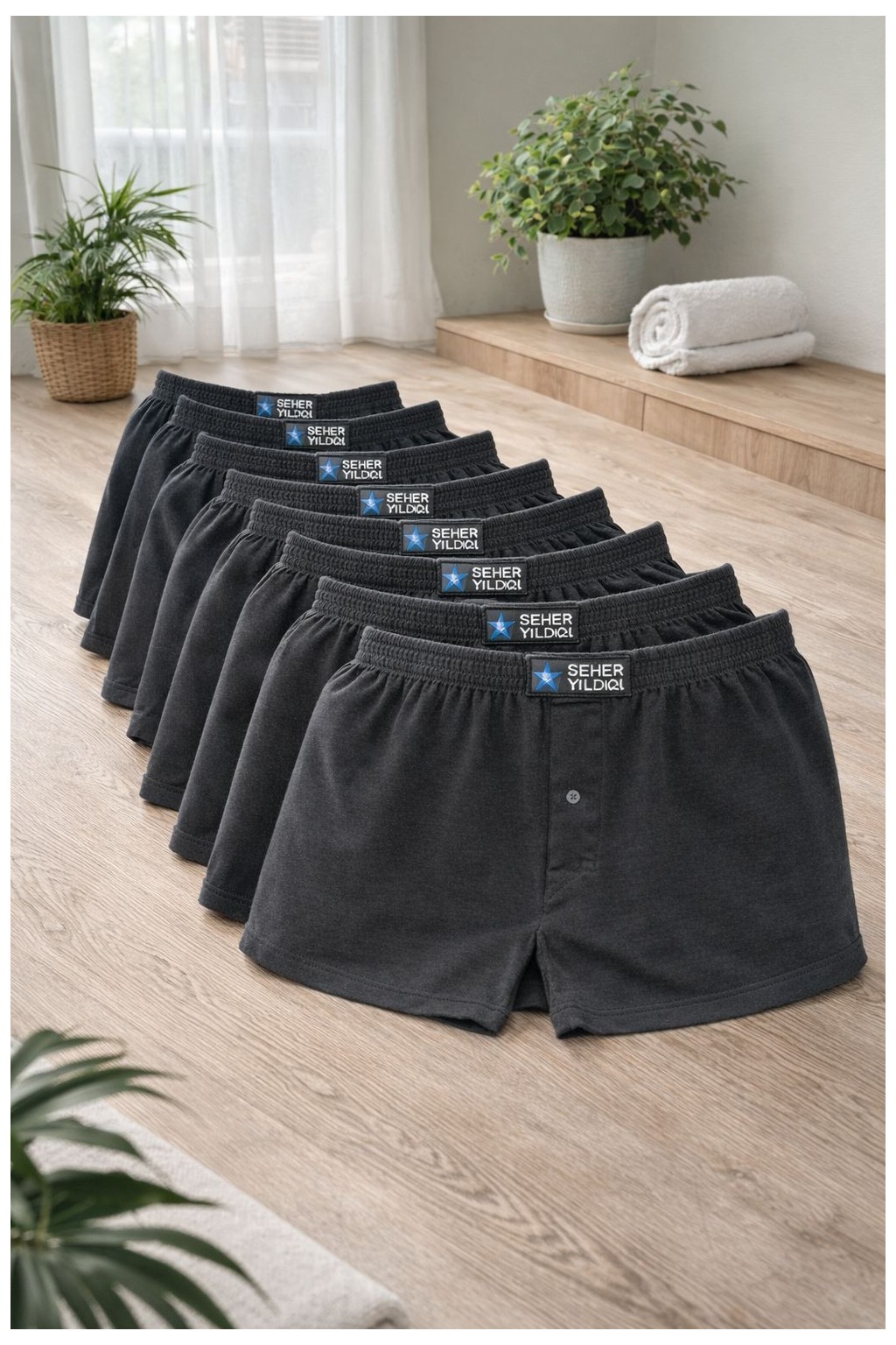 Seher Yıldızı Erkek Penye Boxer 8'li Set görsel 2