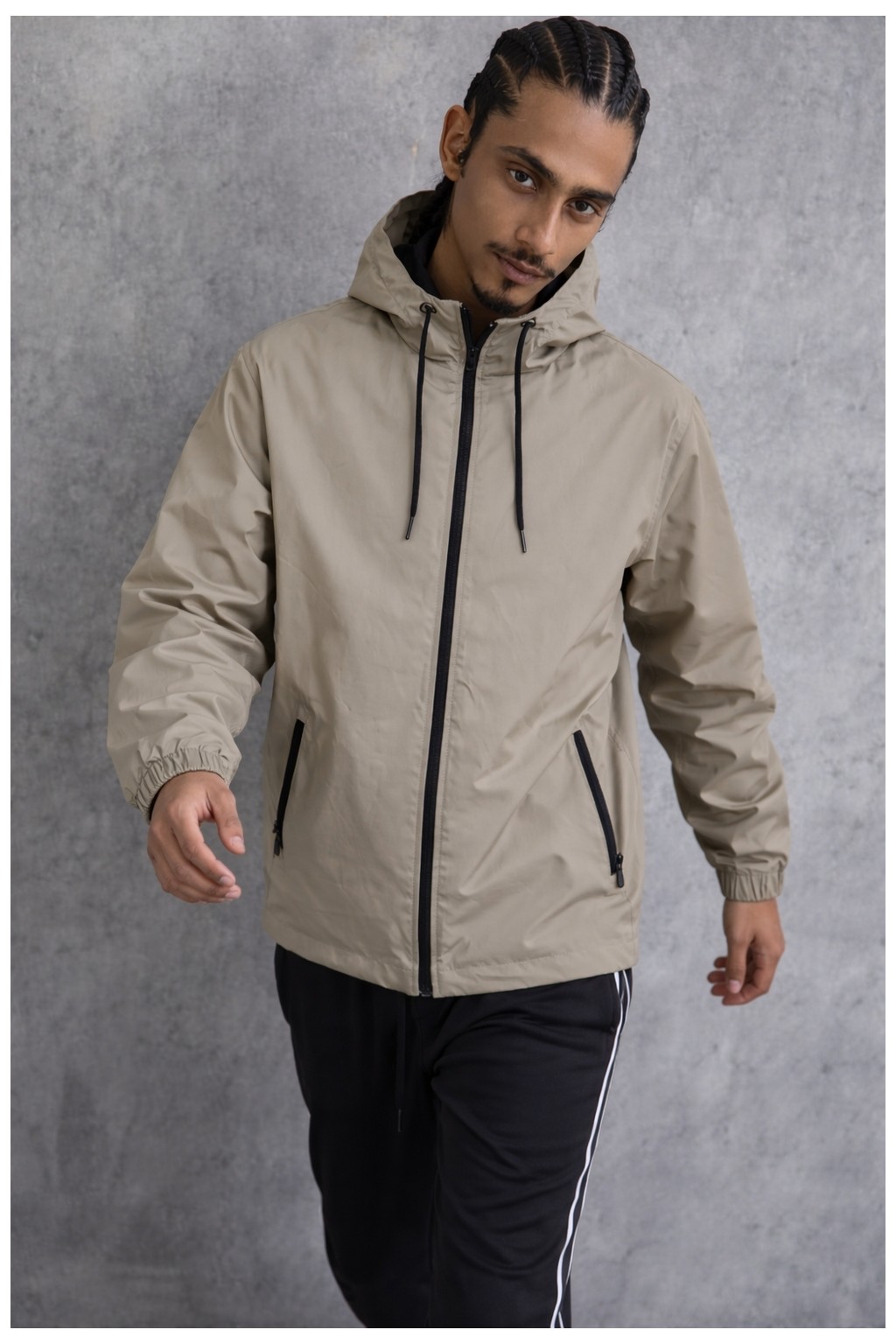 Damga Erkek Kırmızı Comfort Fit Astarlı Salaş Yağmurluk & Rüzgarlık Spor Tarz görsel 4