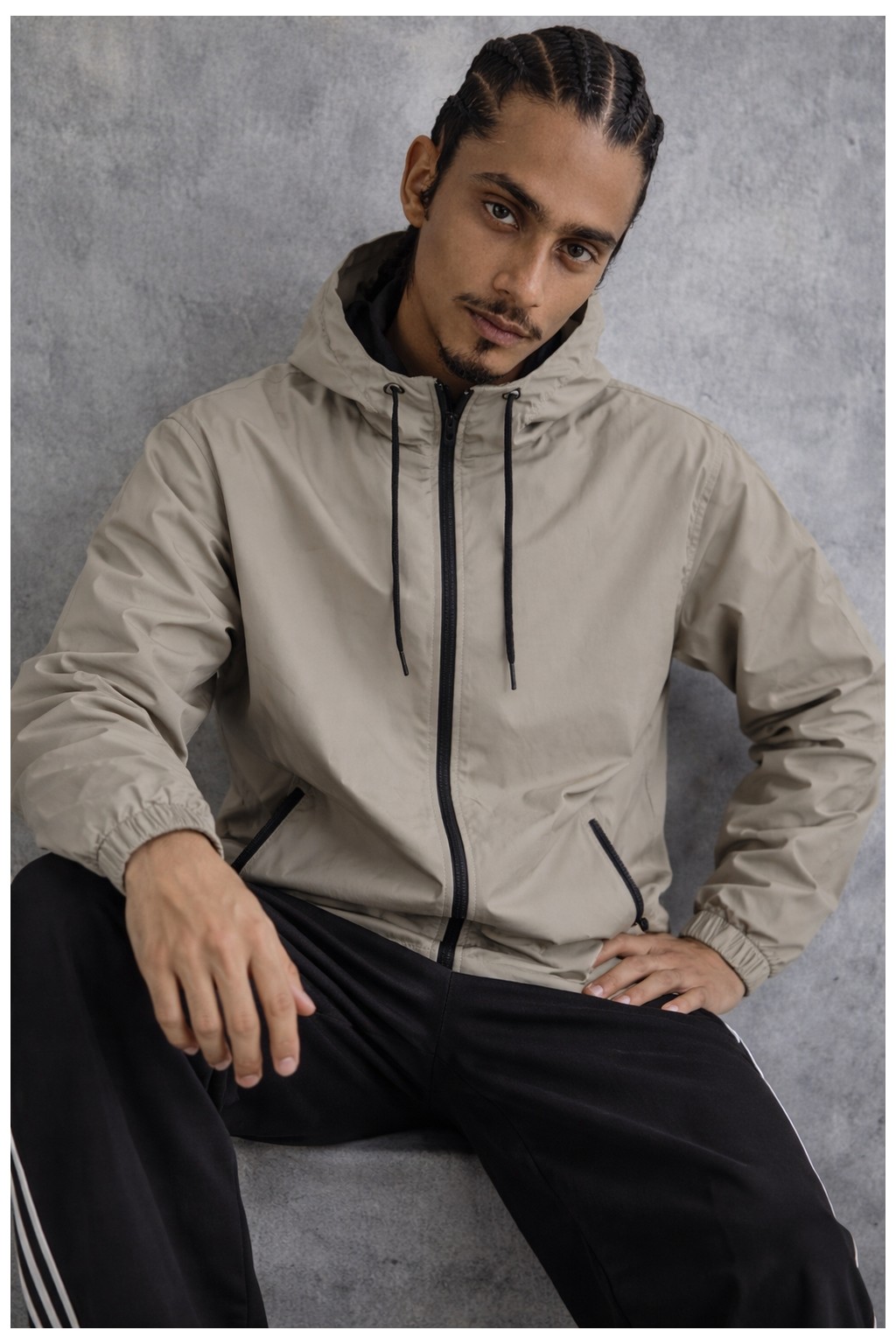 Damga Erkek Kırmızı Comfort Fit Astarlı Salaş Yağmurluk & Rüzgarlık Spor Tarz görsel 6