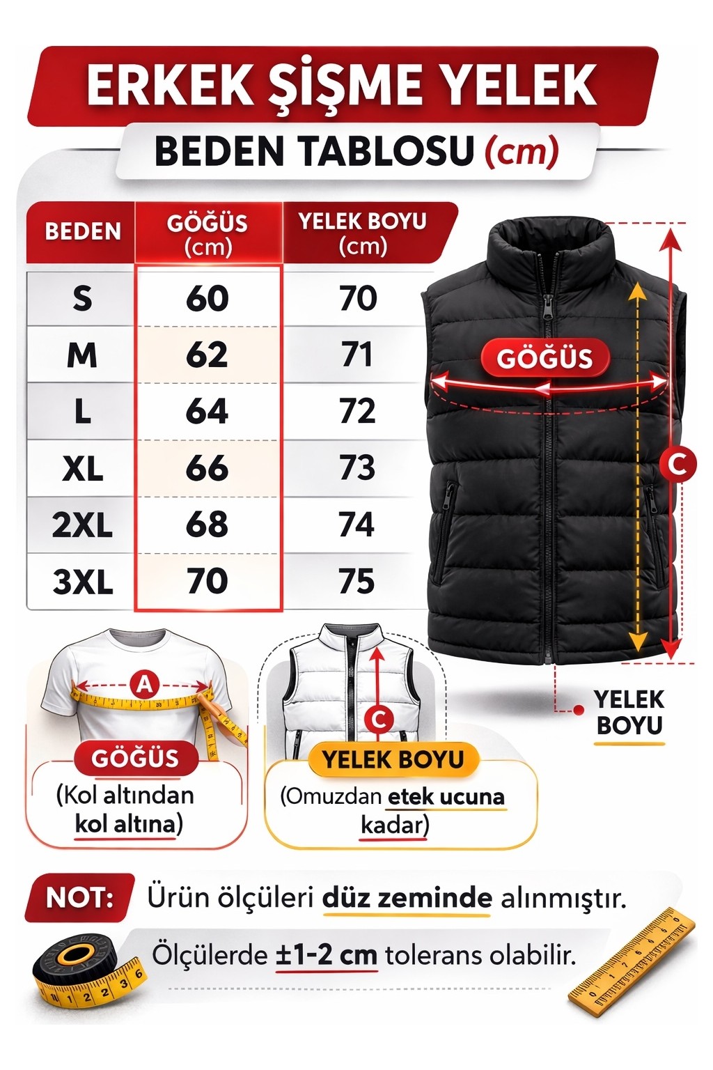 Sinwear Erkek Standart Fit Dik Yaka Cepli Fermuarlı Sıcak Tutan Mevsimlik Şişme Yelek görsel 6
