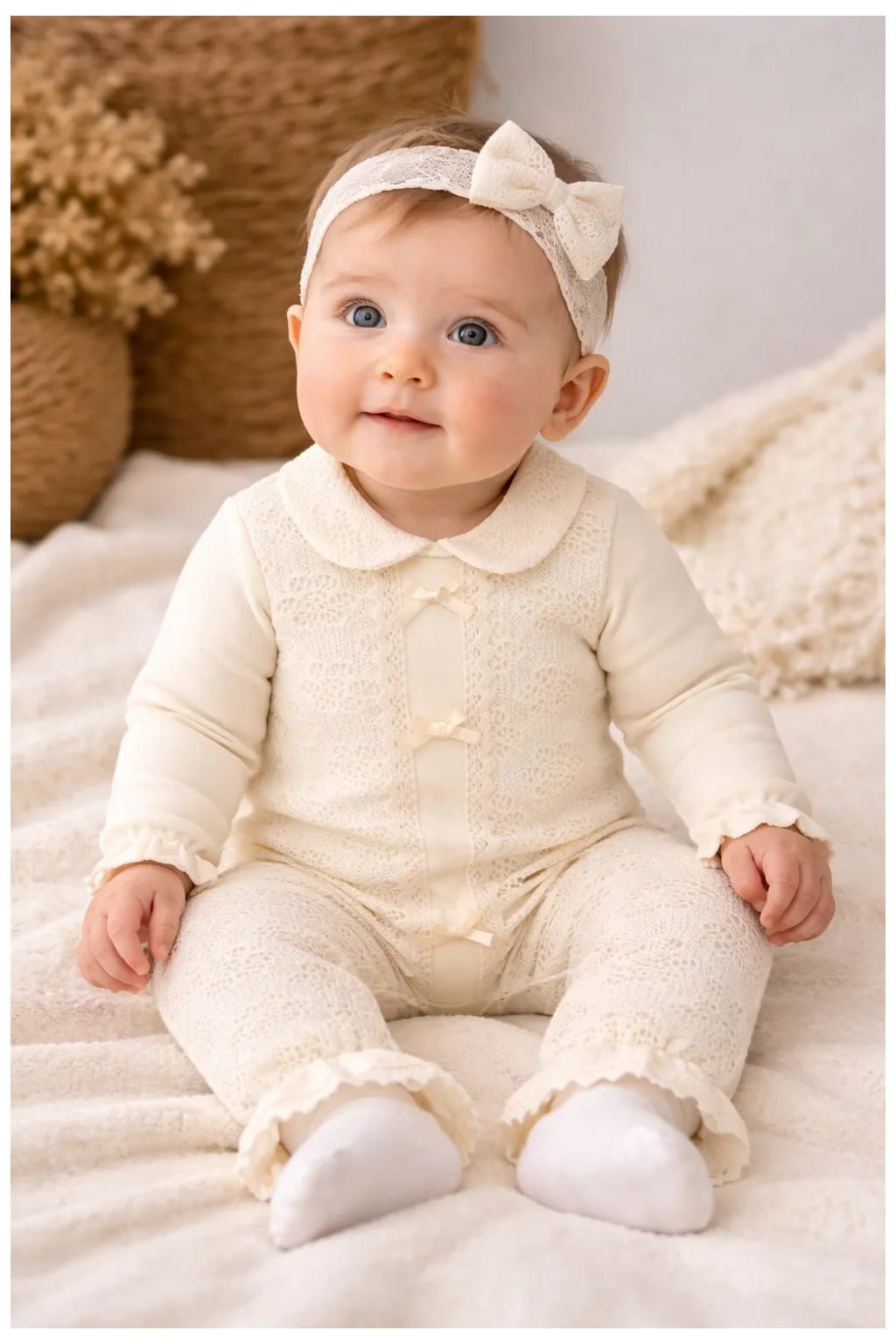 My Baby Kumsal CAYZEN Purelace Kız Tulum Bandanalı 0 - 3 ay 1126