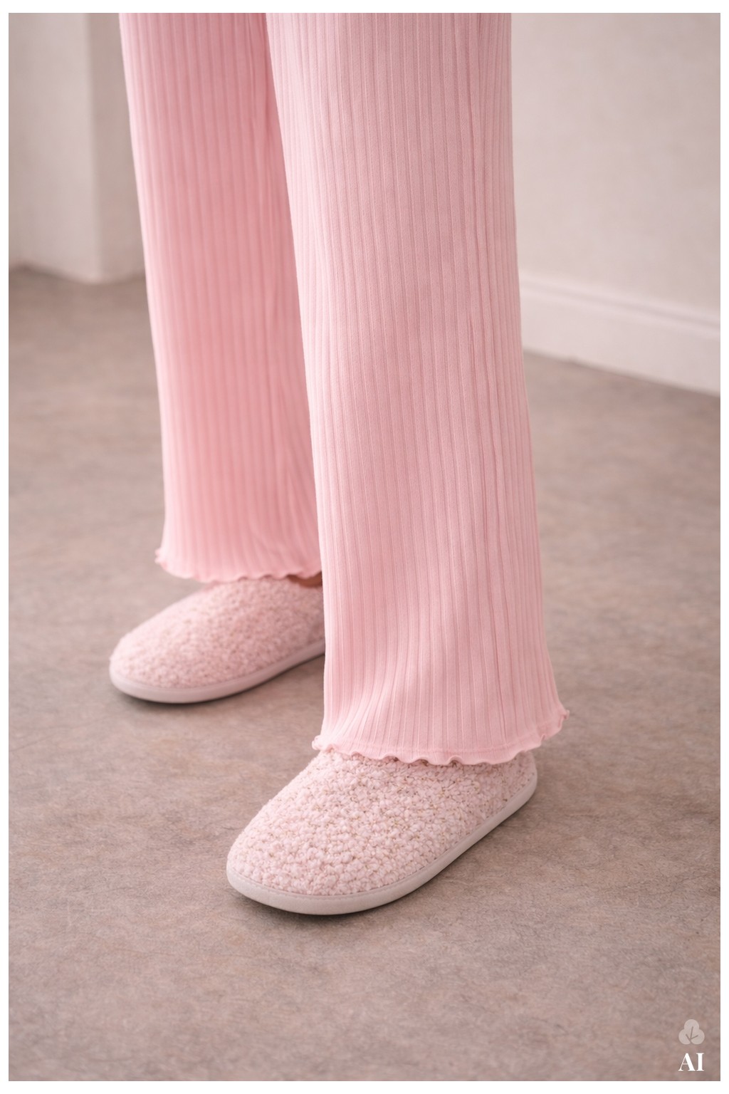 Koza İç Giyim Kadın Soft Touch Fitilli Uzun Kollu Pijama Takımı görsel 4