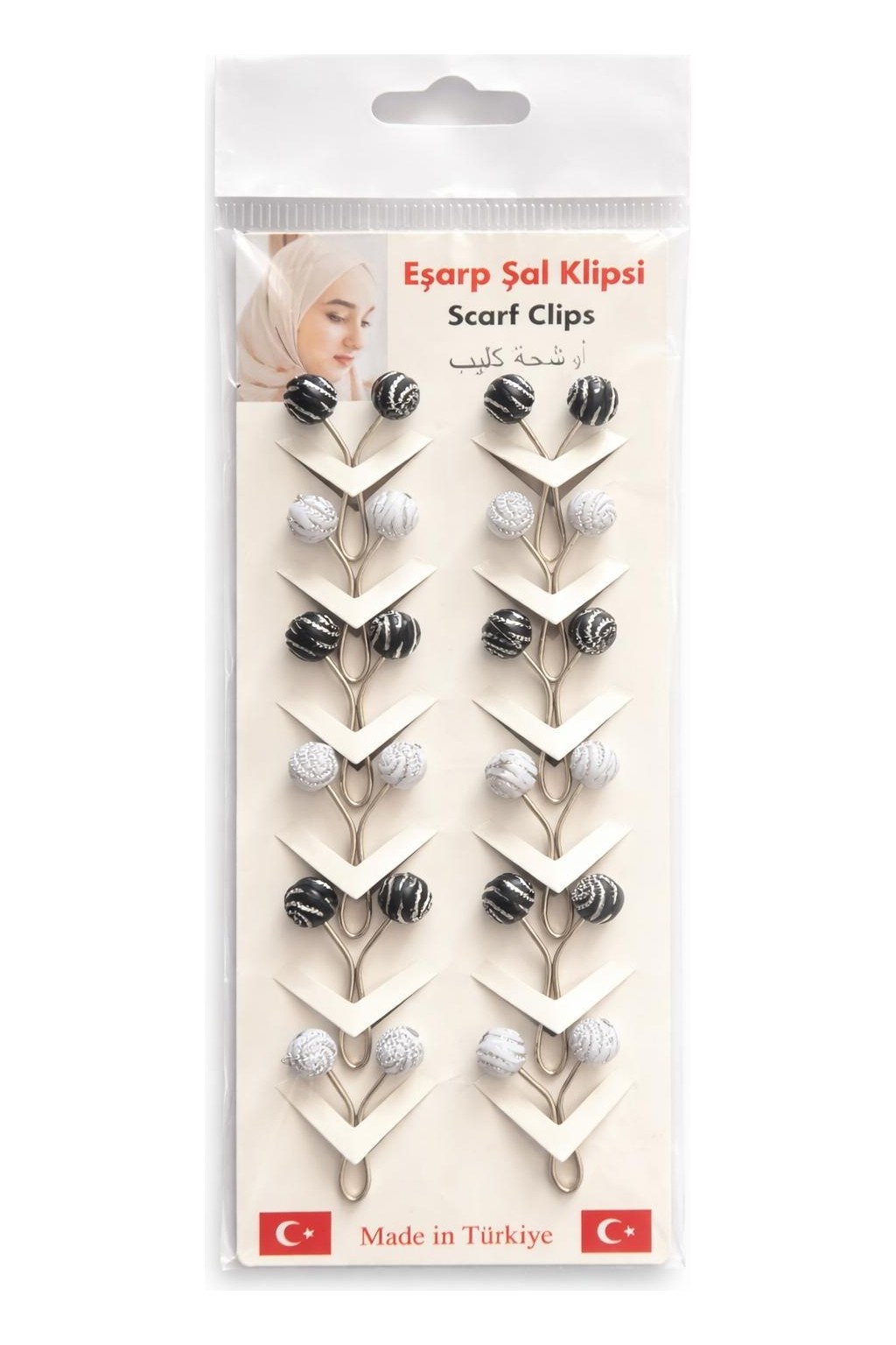 Vipfoni Gül Şeklinde Eşarp Klipsi, Eşarp Iğnesi 12 Adet görsel 2