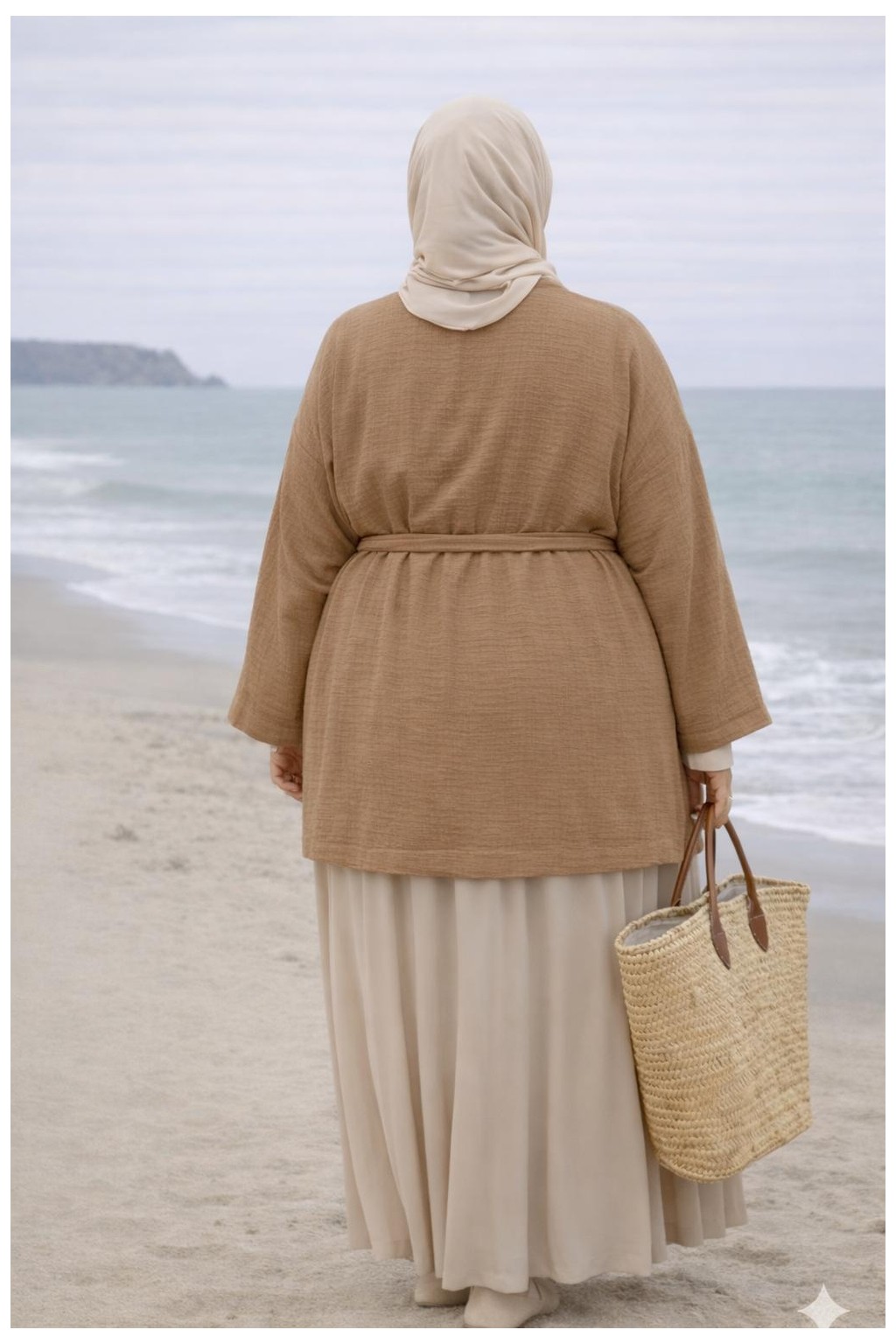 Cng Moda Büyük Beden Muslin Kimono görsel 5