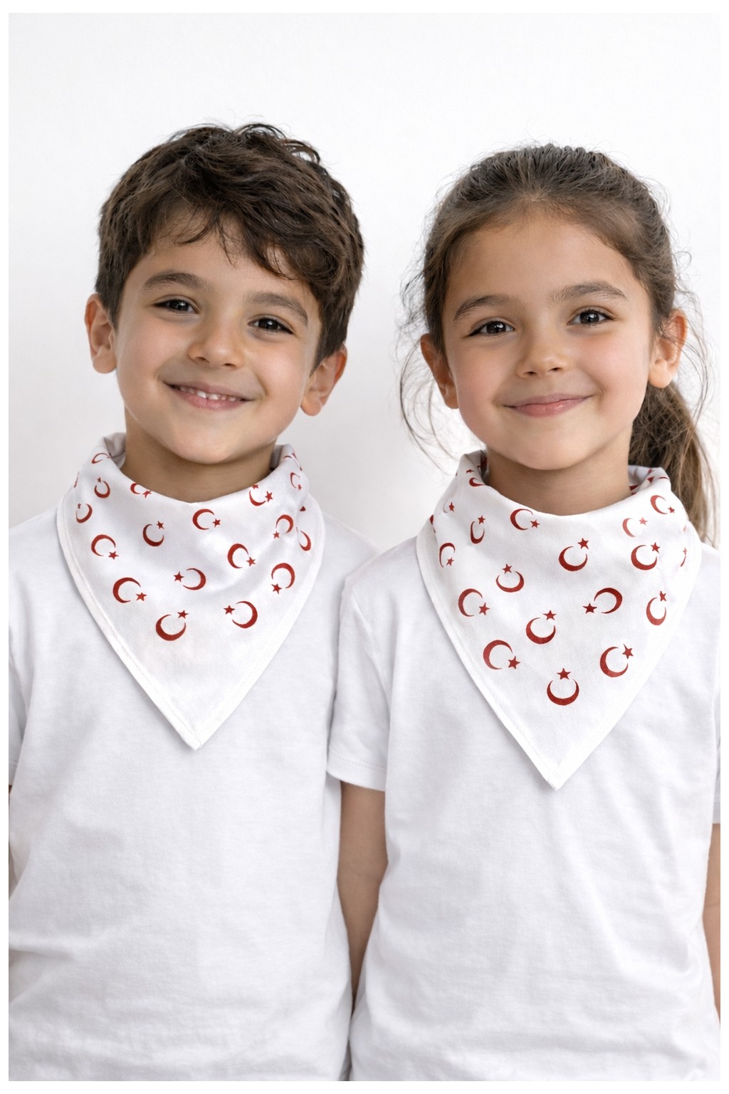 Sibel Günay Butik Türk Bayraklı Kırmızı Fular / Bandana | Unisex | 52*53 cm