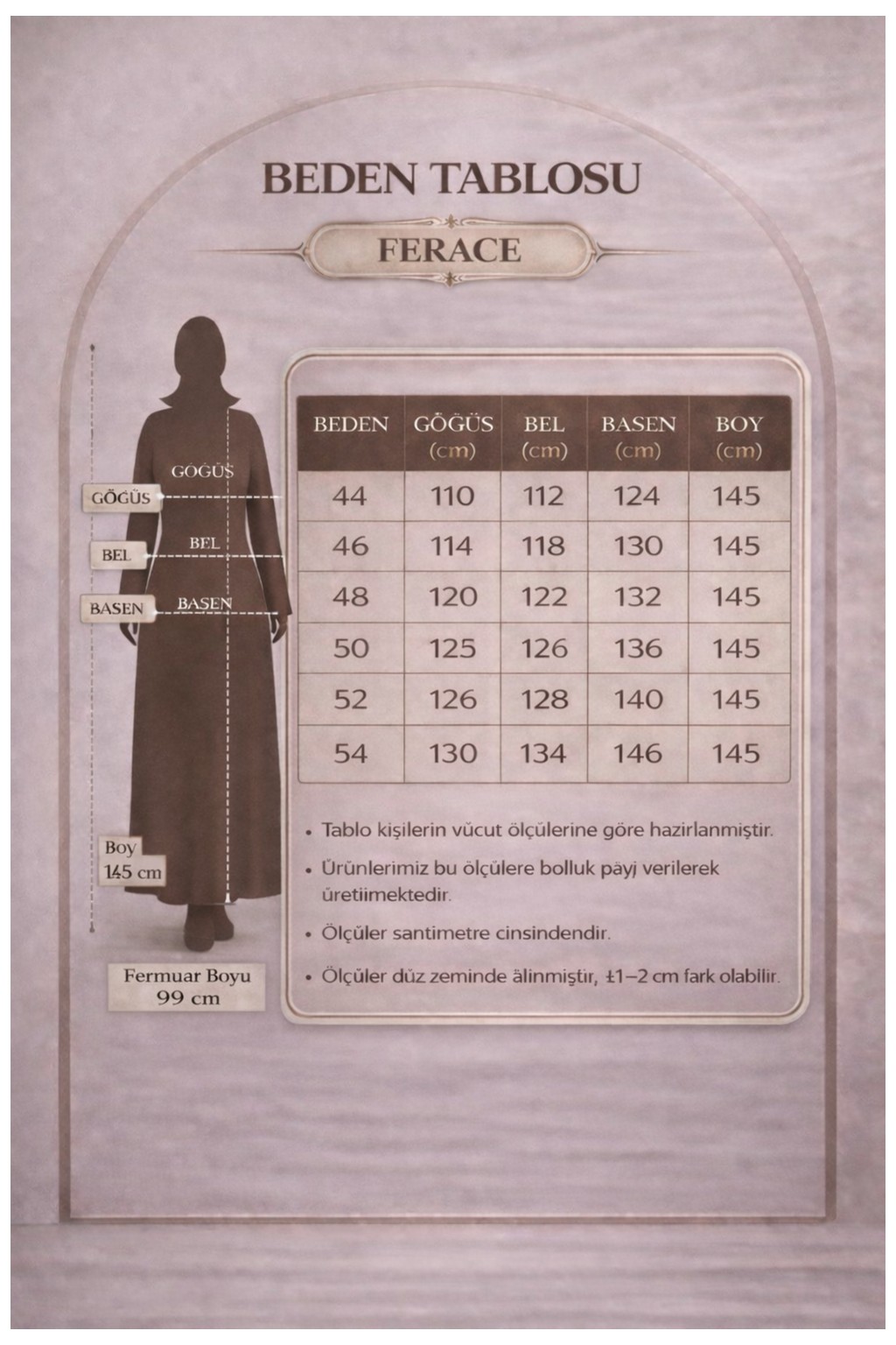 BezeXL Büyük Beden Tensel Kot Fermuarlı Ferace Lacivert görsel 2