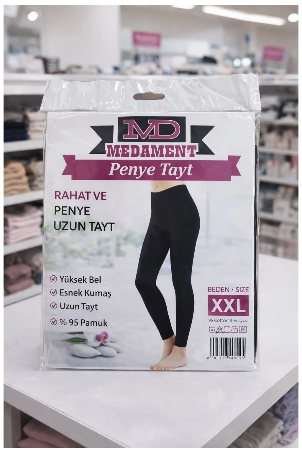 Medament RAHAT KALIP YÜKSEK BEL AĞLI PENYE TAYT [RAHAT KALIP,PAMUKLU TAYT] görsel 2