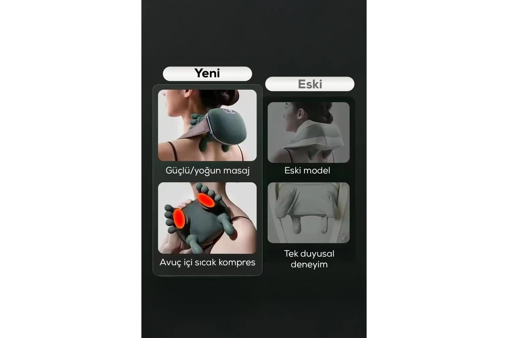 Resim Dempower Isıtmalı El Şekilli Taşınabilir Şarjlı Masaj Cihazı- Boyun, Sırt, Bacak ve Omuz 