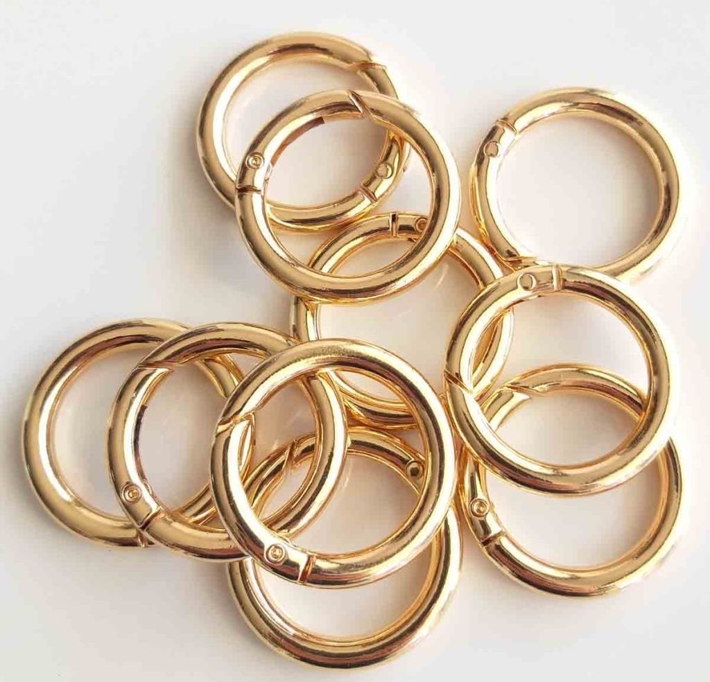 Angel Çanta Aksesuar Kadınlar İçin Angel Light Gold Renk Yaylı Halka Örgü Çanta Aksesuar 10LU