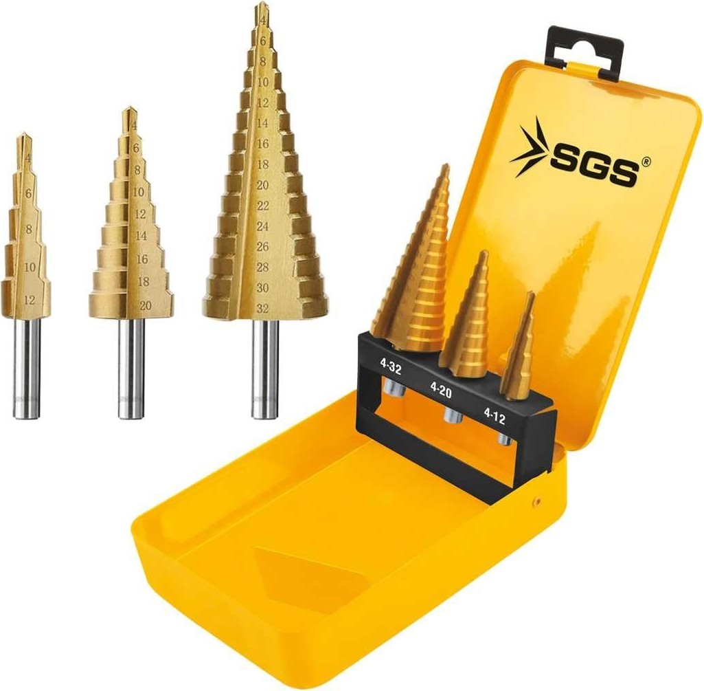 Aesco Sgs Hss Kademeli Matkap Ucu Seti 3 Parça (4-12/4-20/4-32) mm SGS2840