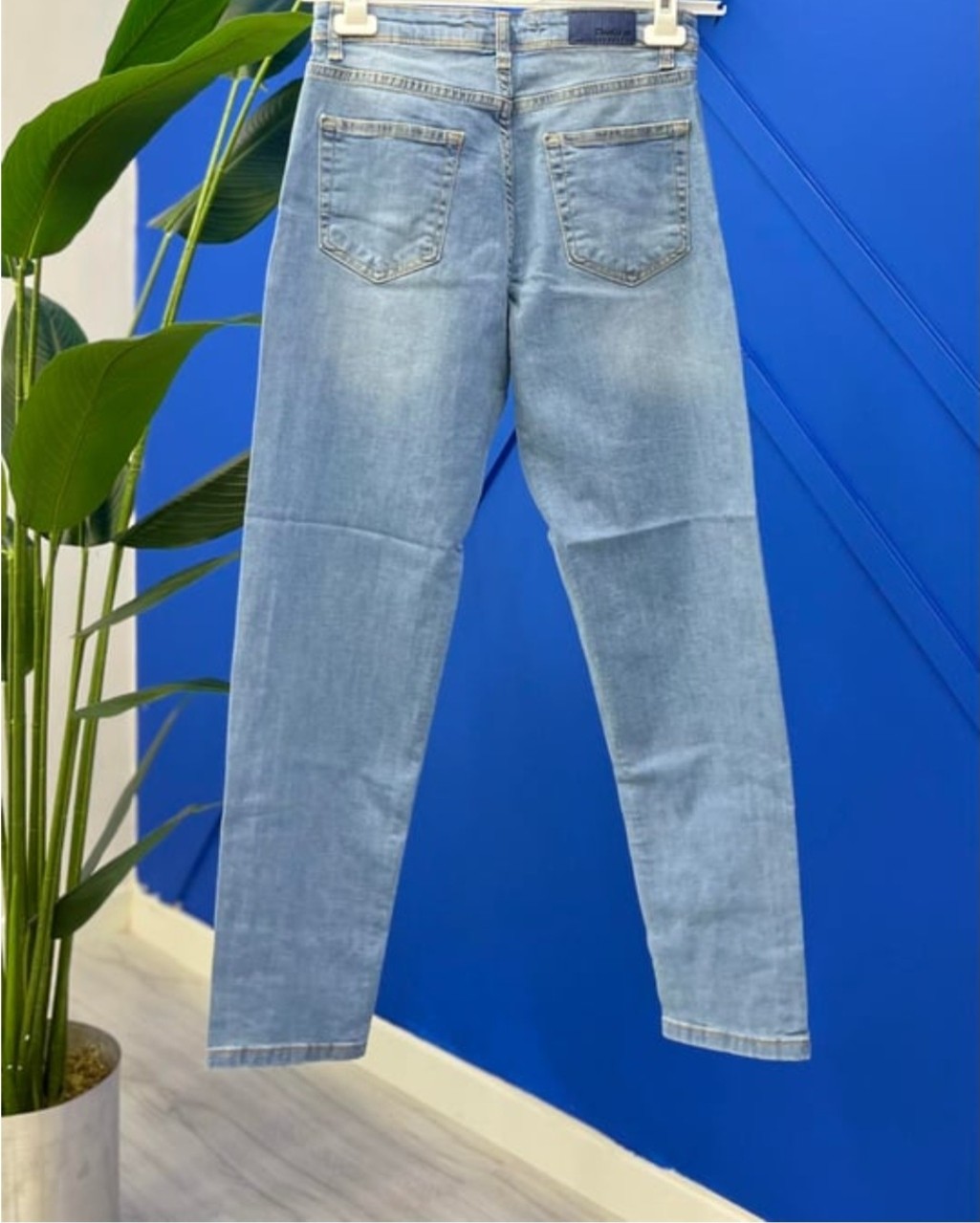 Double TT Kadın Yüksel Bel Büyük Beden Açık Mavi Jeans Pantolon görsel 2
