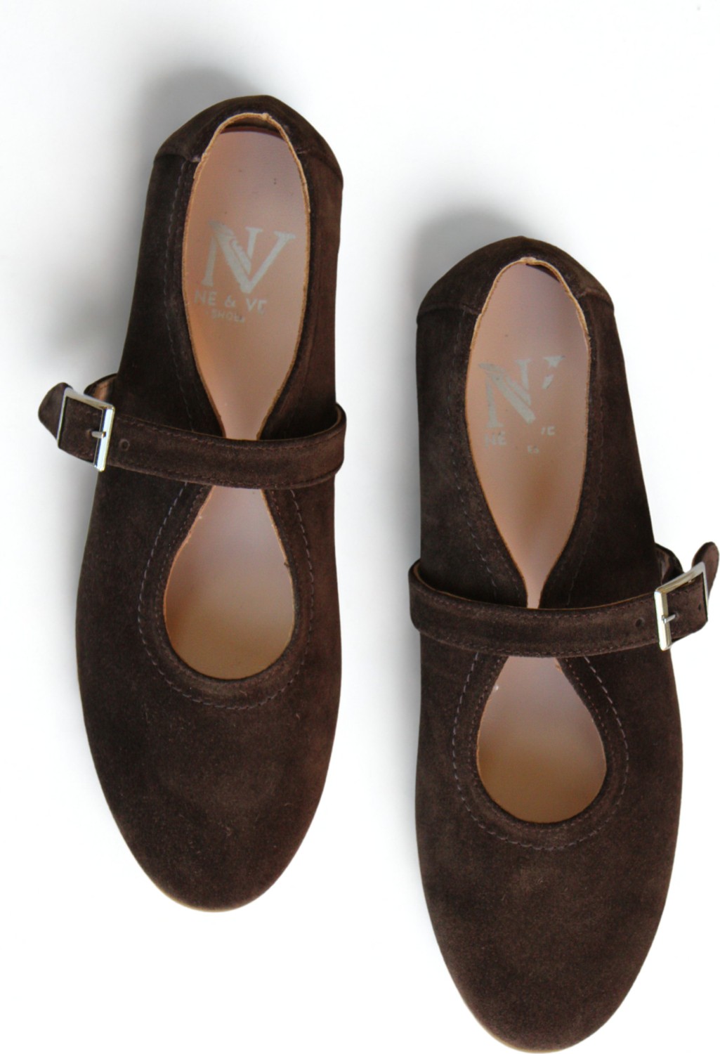 Ne&Ve Shoes Neve Shoes Kahve Süet Deri Tokalı Babet görsel 2