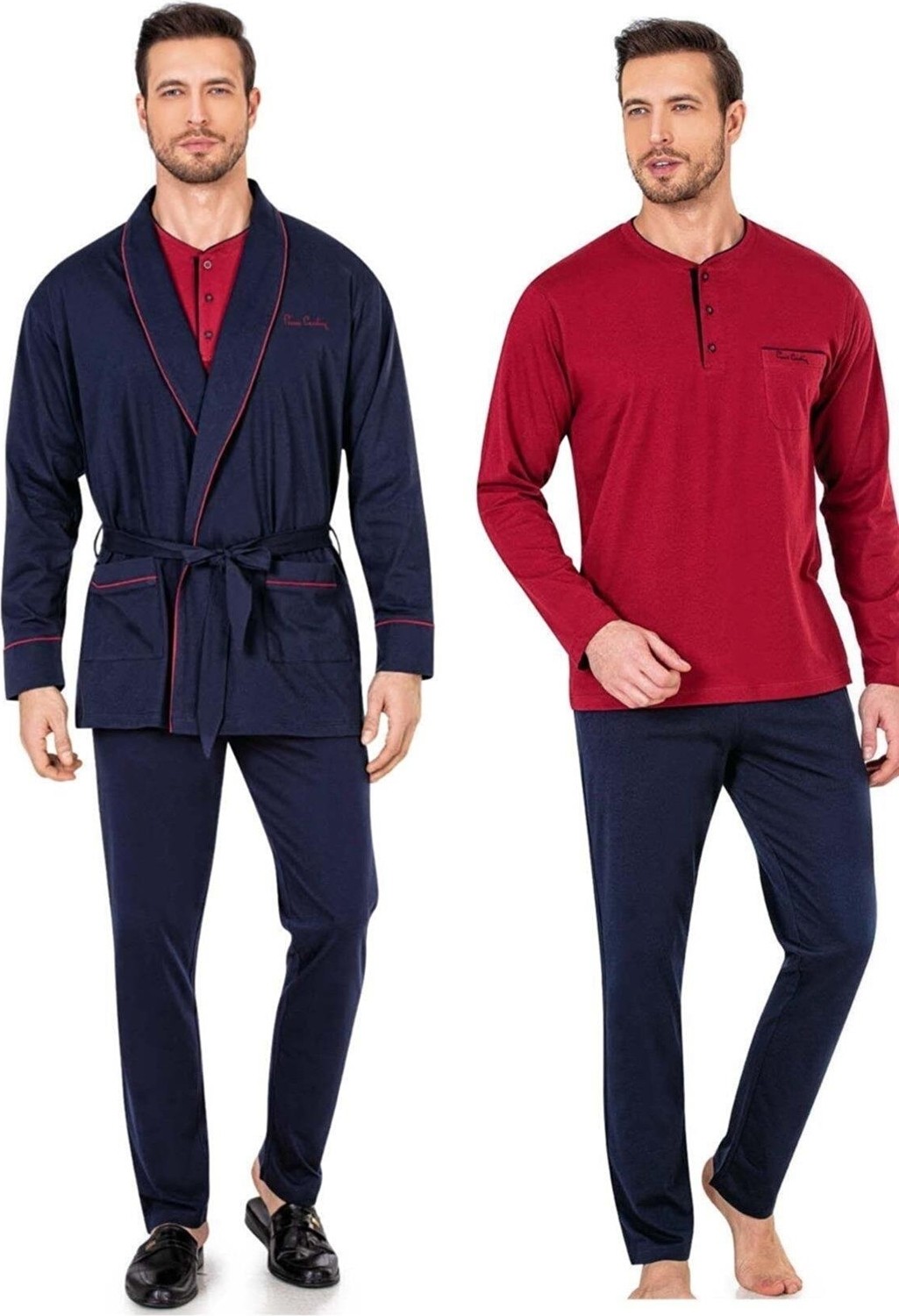Pierre Cardin 5605 5'li Röpteşambır Pijama Seti - Siyah görsel 5