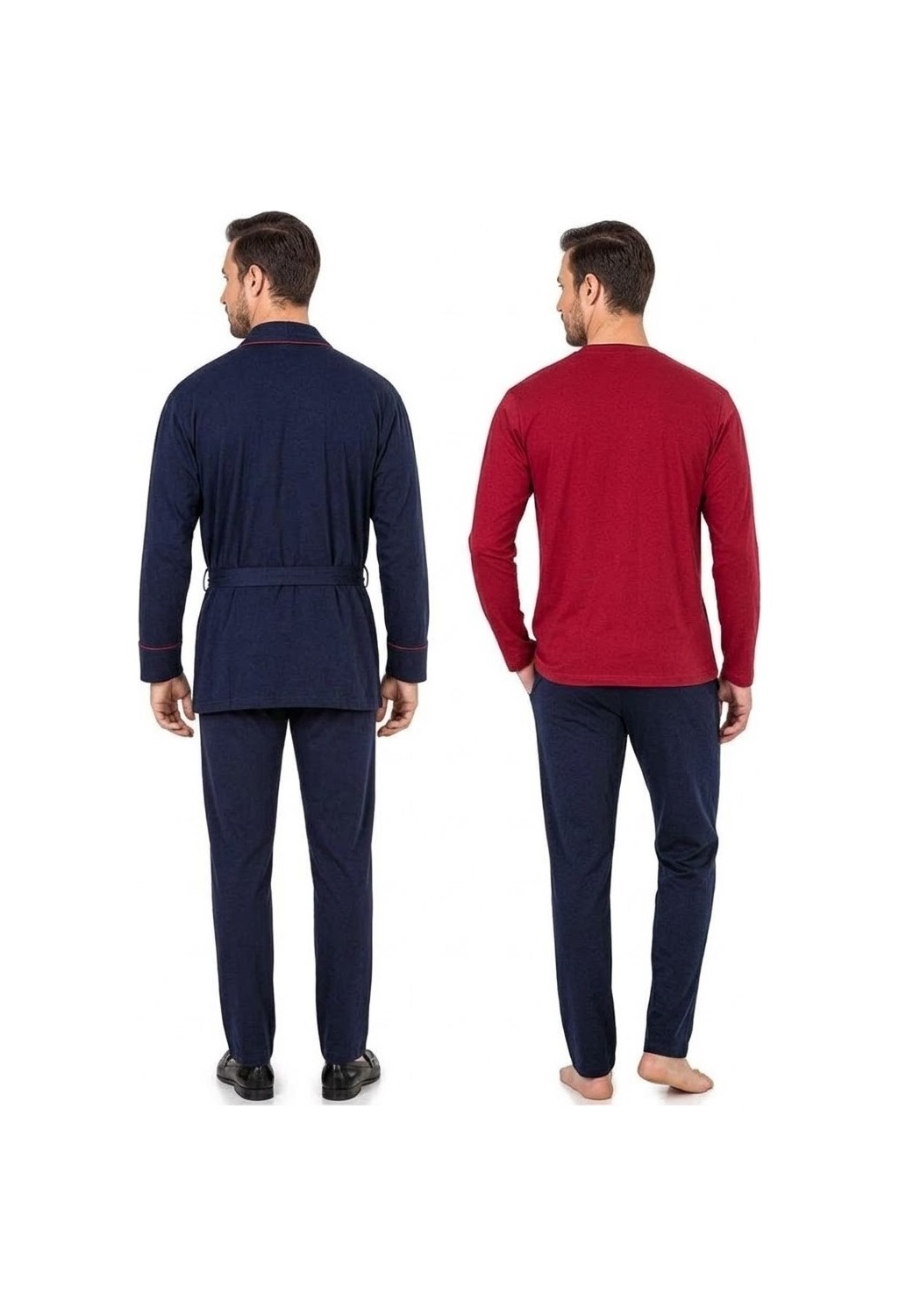 Pierre Cardin 5605 5'li Röpteşambır Pijama Seti - Siyah görsel 8