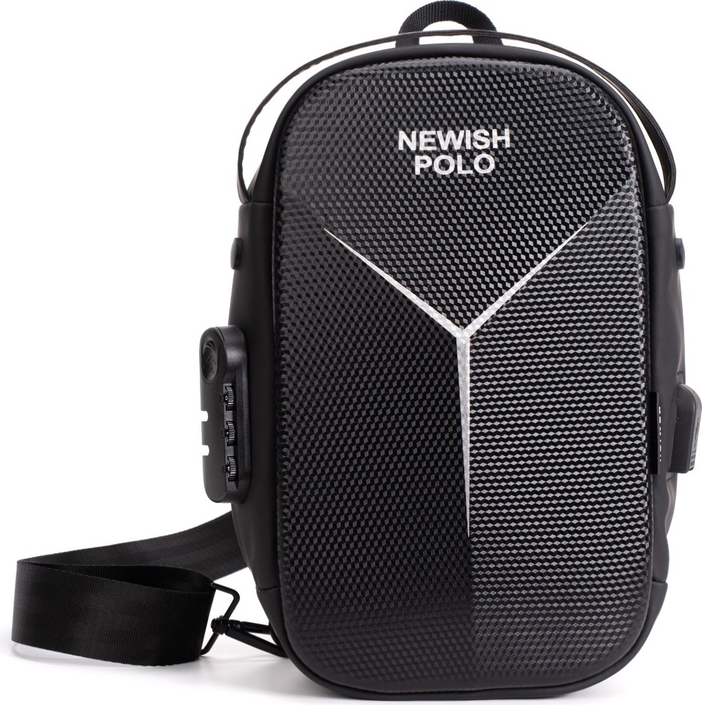 Newish Erkek Şifreli Kilitli Su Geçirmez Sling Bag 404 Çapraz Omuz ve Sırt Çantası - NEW404 görsel 2
