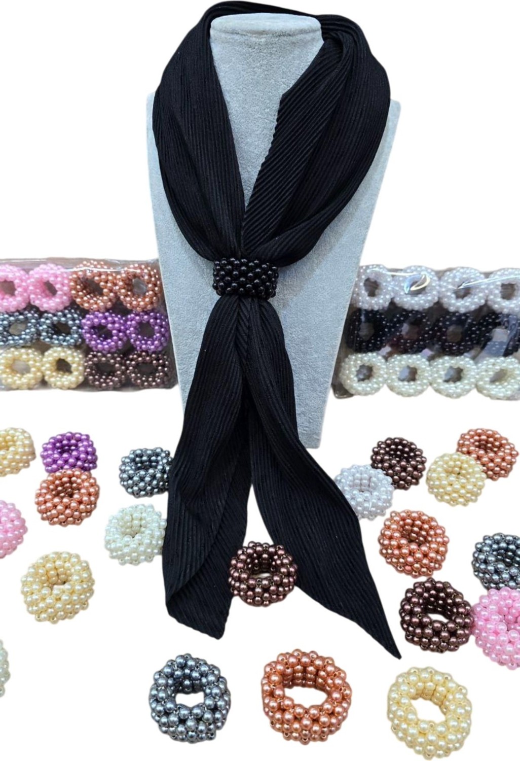 Melodi Scarf Kadın Tesettür Eşarp Yüzüğü Mor
