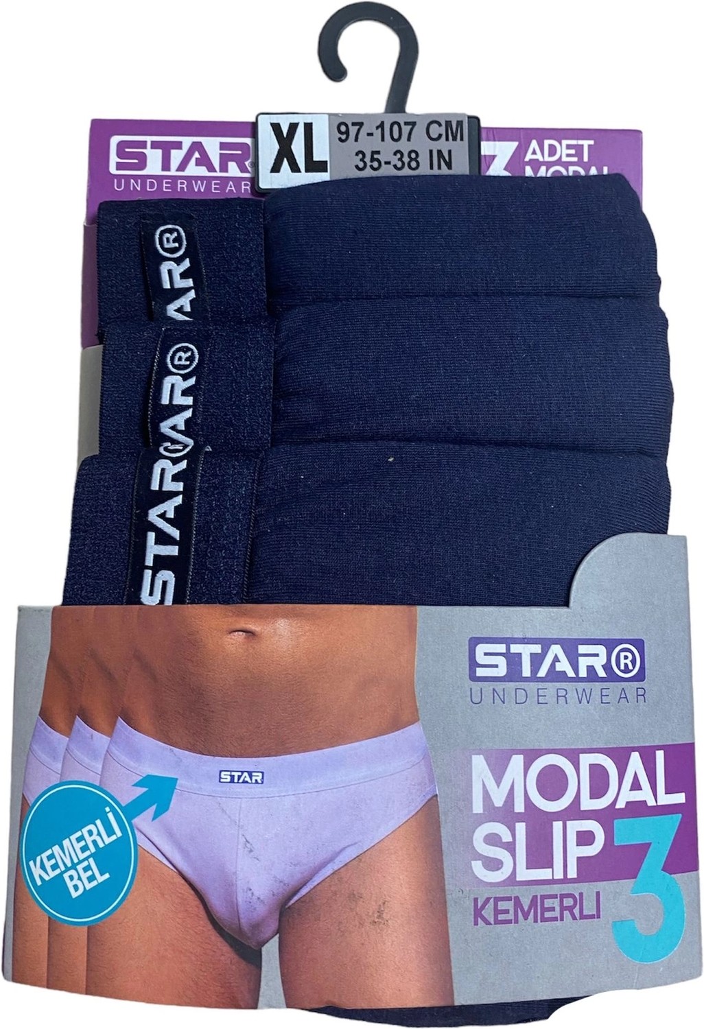 Hobilinka Star 109 Erkek 3'lü Modal Slip