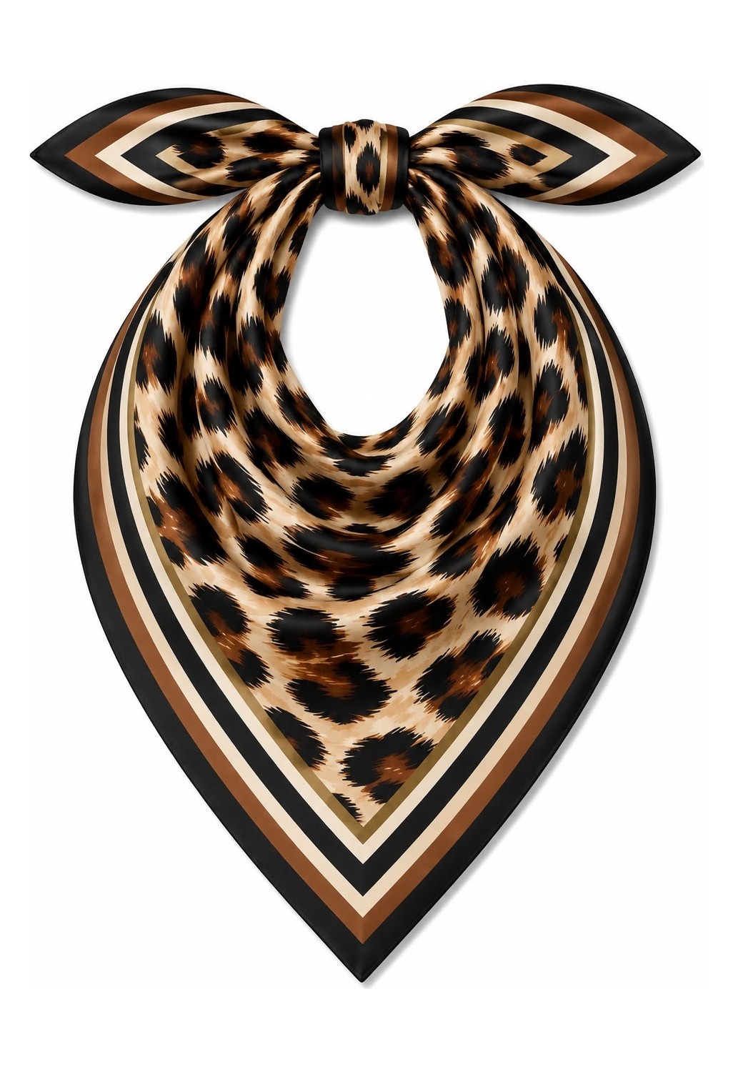 Mavi Masal Leopar Fular Kadın Ve Bandana görsel 3