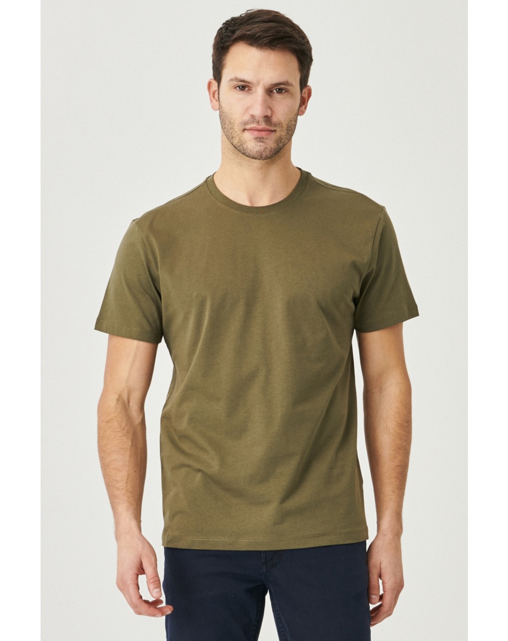 Altınyıldız Classics Erkek Siyah-Siyah Slim Fit Bisiklet Yaka 2'li Düz Tişört Paketi görsel 3