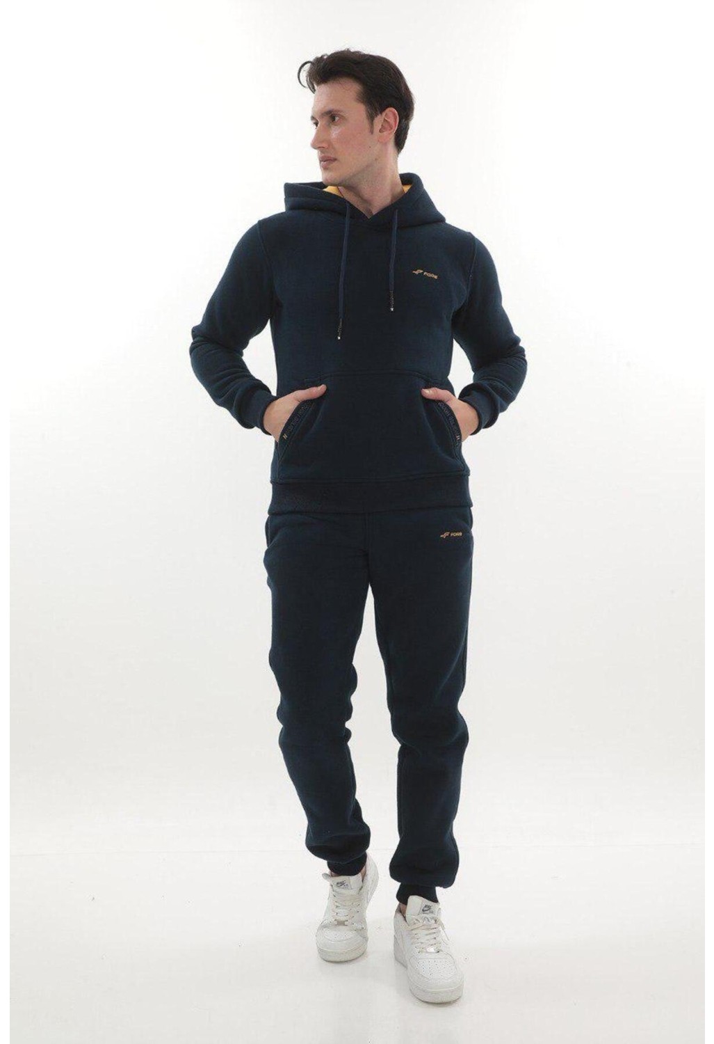 Fore Sport Kanguru Cepli Kapüşonlu 3 Iplik Kışlık Sweat Takım görsel 4