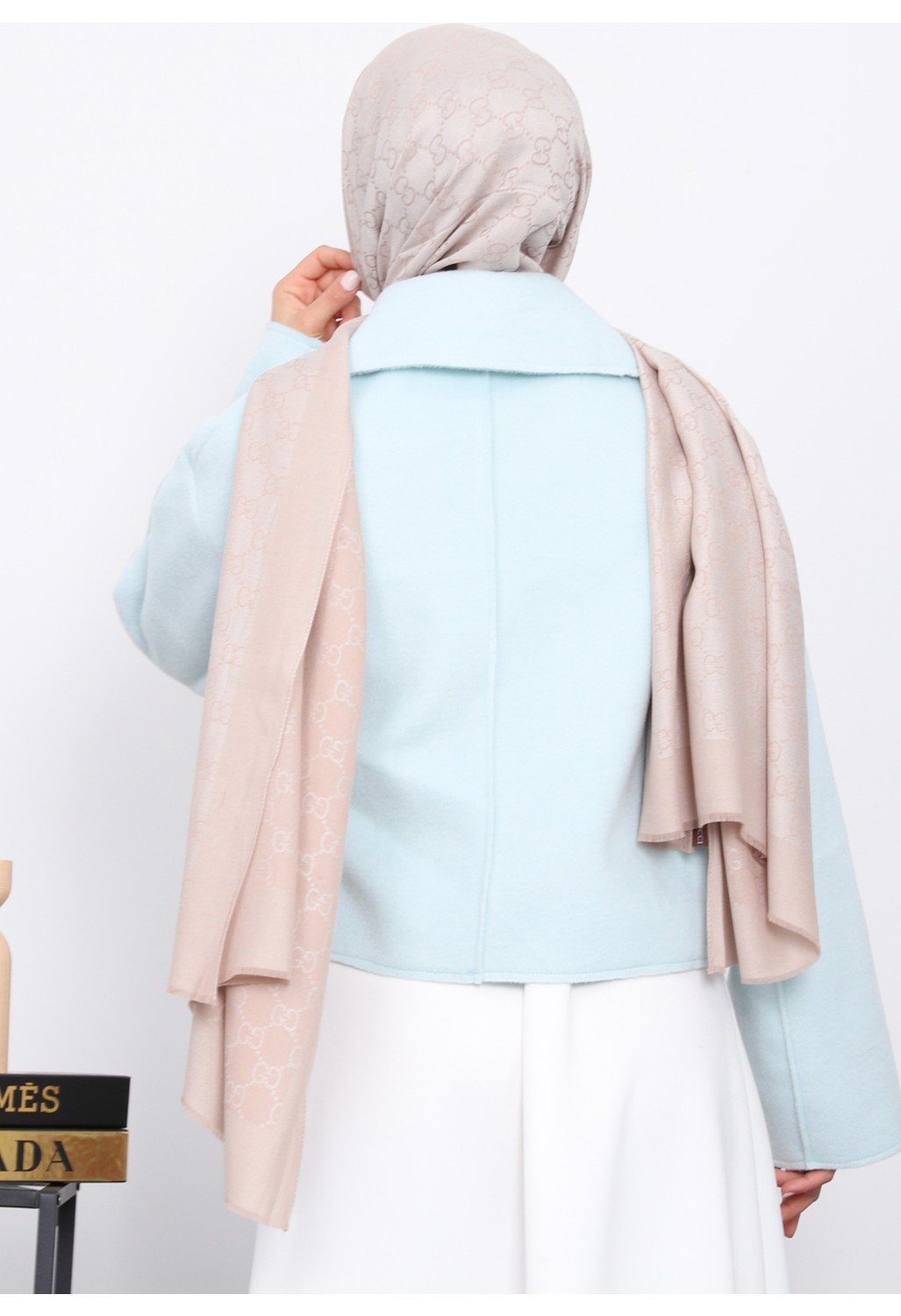 İmaj Butik Sarı Kısa Düğmeli Kaşe Ceket görsel 8