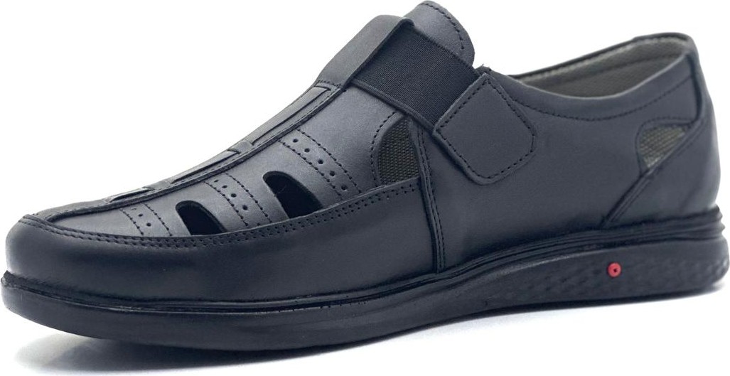 Bess Shoes Erkek Hakiki Deri Sandalet - Lastikli, Günlük, Rahat, Yazlık, Hafif, Ortopedik Sandalet görsel 3