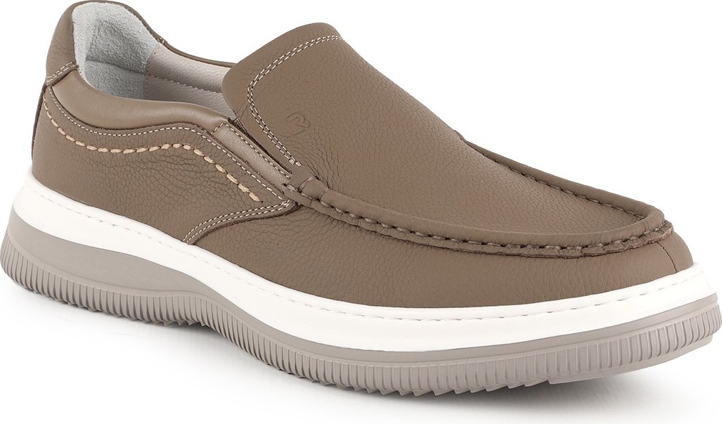 LBR Libero Lbr H1094 Hakiki Antik Deri U-Burun Dikişli Yan Lastikli Ultra Hafif Taban Erkek Casual Comfort Ayakkabı