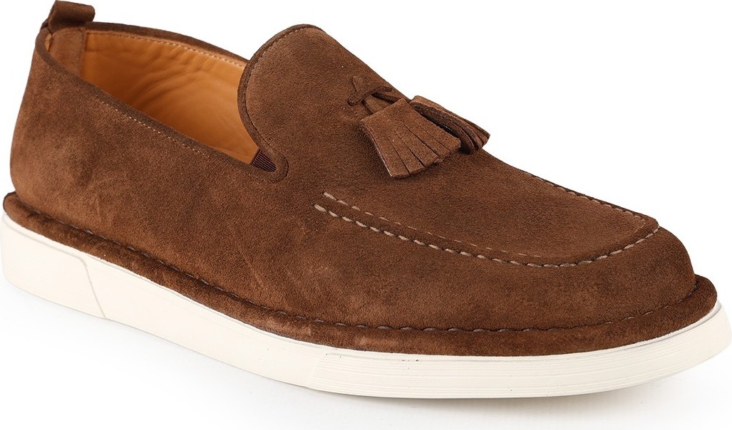 Libero L6041 Hakiki Süet Püskül Detaylı Yastıklamalı Kalın Taban Erkek Casual Comfort Loafer