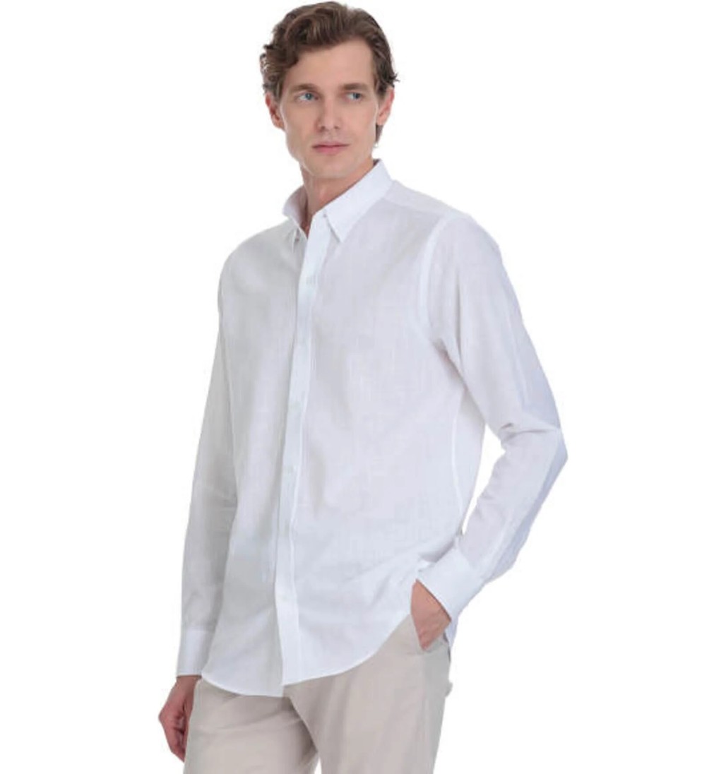 Hatemoğlu Siyah Comfort Fit Düğmeli Yaka Uzun Kollu Casual Gömlek görsel 8