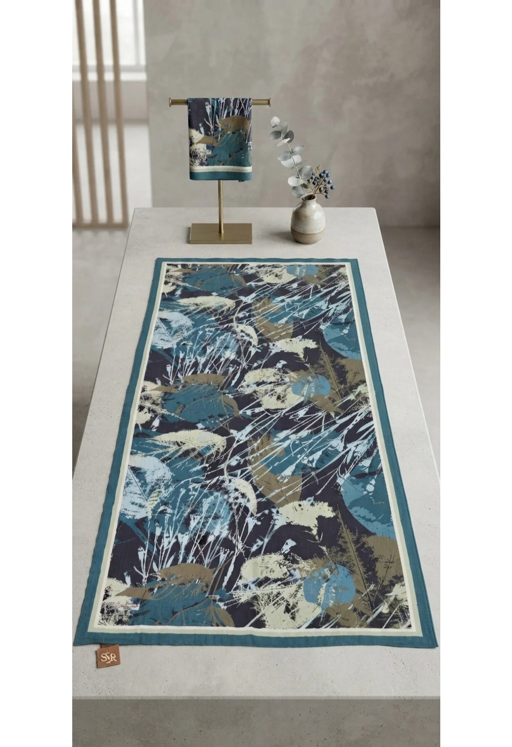 Flora Tekstil Desenli Bambu Kraş Şal görsel 6