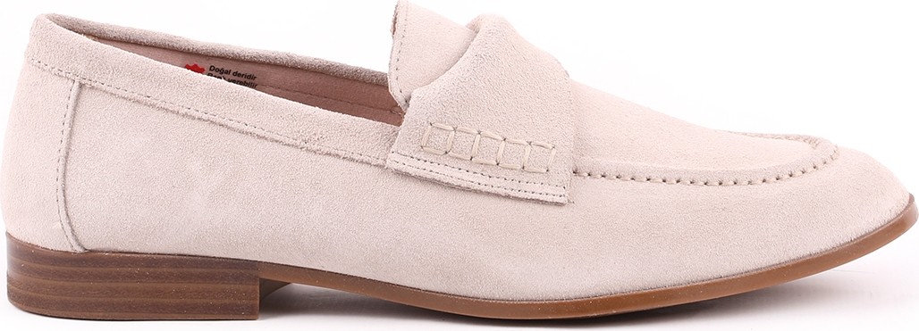 Libero L039.15305 Hakiki Nubuk Deri Apron Dikişli Geniş Bantlı Termo Taban Kadın Comfort Casual Loafer Ayakkabı görsel 2