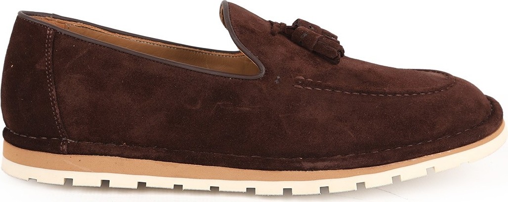 Libero L6016 Hakiki Süet Deri Püskül Aksesuarlı Dişli Taban Erkek Casual Mokasen Loafer görsel 2