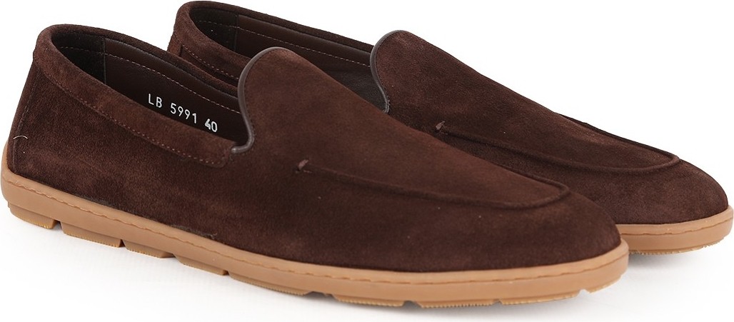 Libero L5991 Kahverengi Hakiki Süet Esnek Kauçuk Taban Erkek Casual Slip-On Loafer görsel 3
