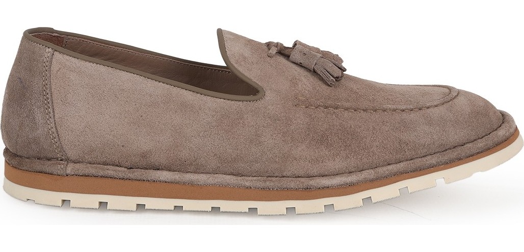 Libero L6016 Hakiki Süet Deri Püskül Aksesuarlı Dişli Taban Erkek Casual Mokasen Loafer görsel 6