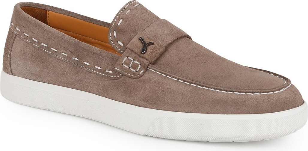 LBR H1128 Hakiki Süet Deri Metal Aksesuarlı Darbe Emici Esnek Taban Erkek Comfort Casual Sneaker Loafer görsel 5