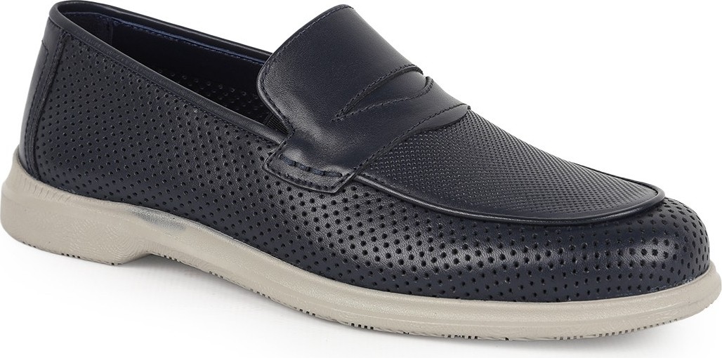 Libero L5925 Hakiki Antik Deri Delikli Kauçuk Taban Erkek Günlük Loafer Ayakkabı görsel 5